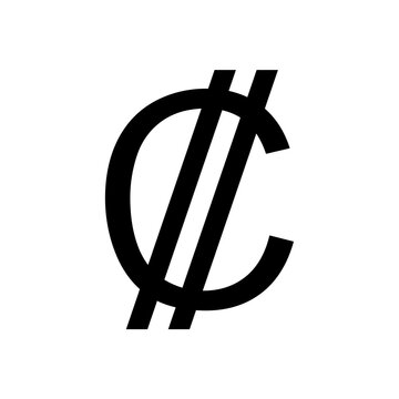 Costa Rican Colon currency sign isolated on white background. Vector