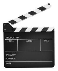 Obraz premium Film Slate on transparent background.