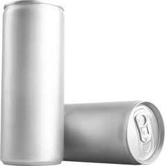 Mockup of an aluminum can 0.250, png, iron bottle for soda, water, isolated. Set.