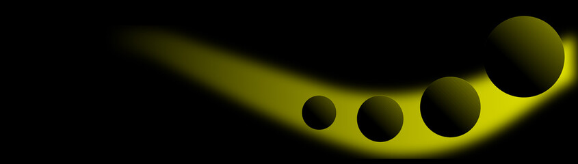 Composition of gradient forms of movement on a black background