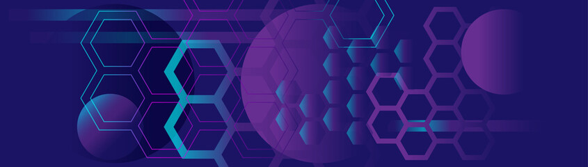 Colorful geometric background with a composition of gradient forms of movement in blue tones