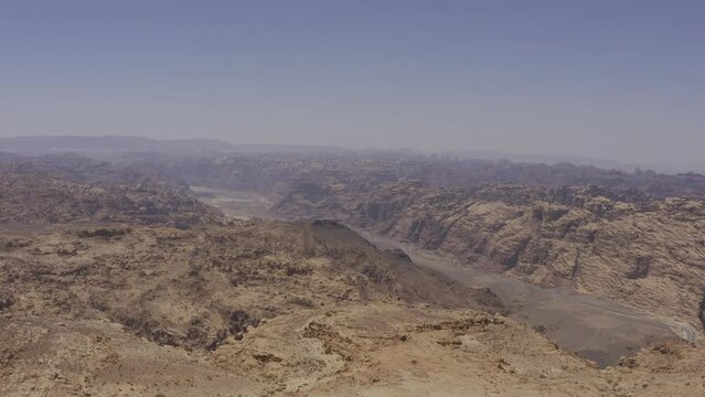 Aerial, Mountainous Tabuk Region, Saudi Arabia