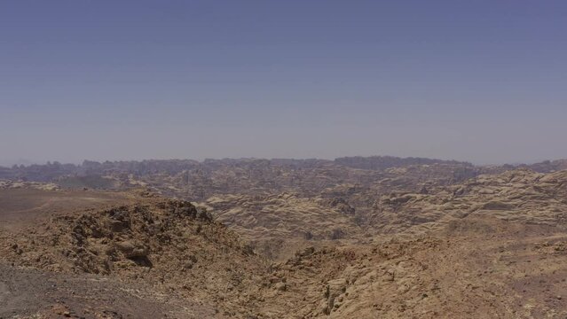 Aerial, Mountainous Tabuk Region, Saudi Arabia