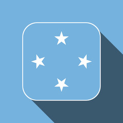 Micronesia flag, official colors. Vector illustration.