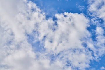 Beatiful blue sky with clouds on a sunny day