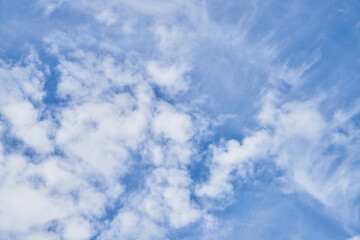 Beatiful blue sky with clouds on a sunny day