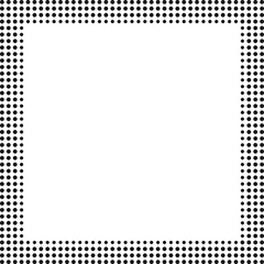 Square Border Frame Halftone Dots Pattern