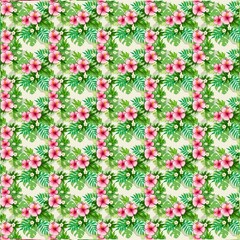 Illustration exotic tropical flower pattern wallpaper 