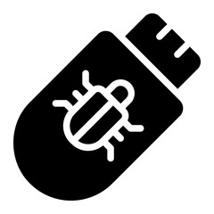 usb drive glyph icon