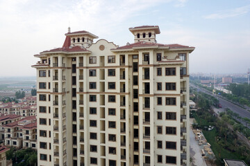 Fototapeta premium Chinese living quarters, residential buildings.
