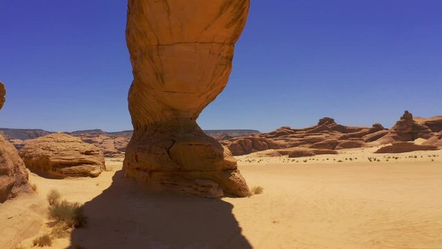 Aerial, Rainbow Arch, Arc Mountain, Al Ula, Saudi Arabia