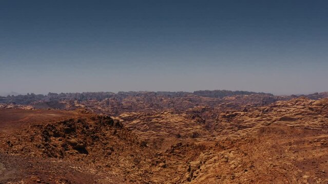 Aerial, Mountainous Tabuk Region, Saudi Arabia