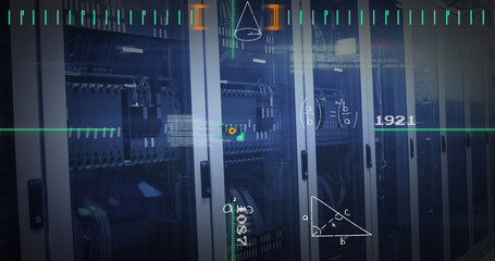 Image of statistics and financial data processing over cityscape