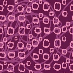 Hand drawn abstract, scribble pink seamless pattern. Cute line doodle for paper, fabric textile.