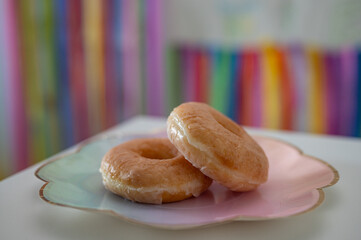 blurred image of donuts 