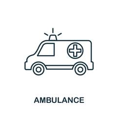 Ambulance icon. Simple element from medical services collection. Filled monochrome Ambulance icon for templates, infographics and banners