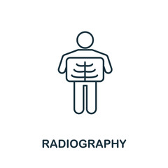 Radiography icon. Simple element from medical services collection. Filled monochrome Radiography icon for templates, infographics and banners