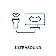 Ultrasound icon. Simple element from medical services collection. Filled monochrome Ultrasound icon for templates, infographics and banners