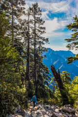 Landscape View Of Yushan Mountains On The Trail To Mt. Jade Front Peak, Yushan National  Park, Chiayi, Taiwan