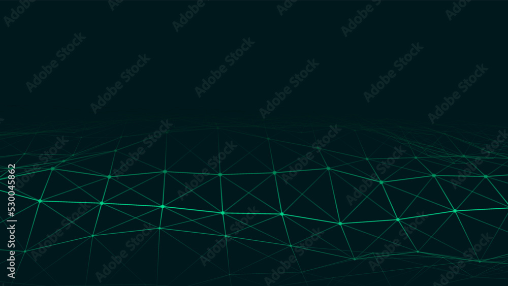 Poster dynamic wave of lines. abstract futuristic background. big data visualization. vector illustration.