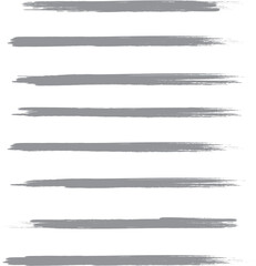 Gray brush stroke set isolated on background. Collection of trendy brush stroke vector for grey ink paint, grunge backdrop, dirt banner, watercolor design and dirty texture. Brush stroke vector