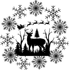 Christmas Deer Layer Cut File