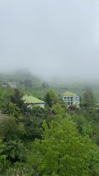 fog over the mountains