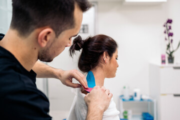 Fototapeta premium Working in Physiotherapist Clinic