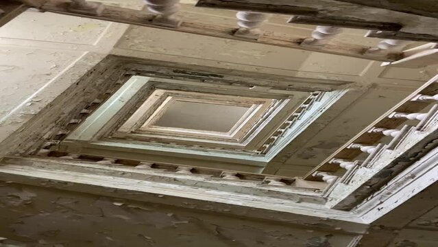 Balustrade in the abandoned building