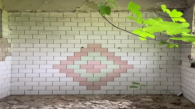 Mosaic tiles on the wall