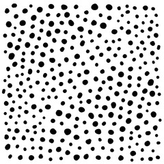 Hand Drawn Doodle Pattern With Black Dots