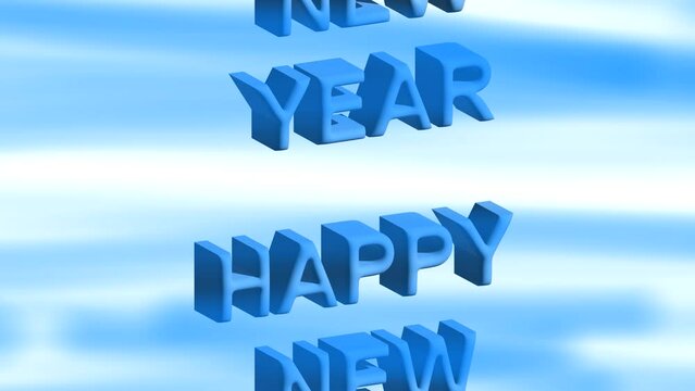 simple animation with words Happy new year