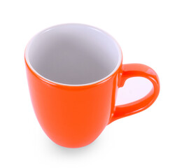 empty mug isolated on white background.