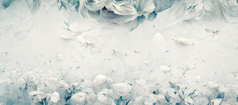 Fototapeta Oil painted light flower background.