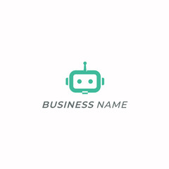 design logo creative head robot machine