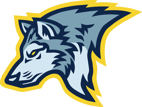 Wolf Logo Sports Mascot Design Icon Illustration