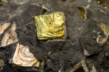 Pyrite is iron sulfide that crystallizes in the cubic system. Because of its golden color, it is...