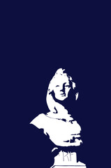 Illustration du symbole de la marianne française de liberté, d'égalité et de fraternité 