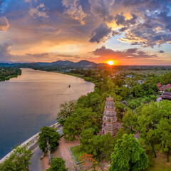 The Thien Mu Pagoda is one of the ancient pagoda in Hue city.It is located on the banks of the...