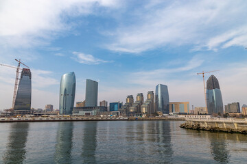 Fototapeta premium Panoramic view. Baku city, Azerbaijan.