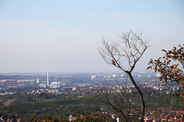 View to Stuttgart skyline from Grabkapelle hill
