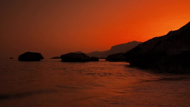 Stunning Sunset At The Fazayat Beach, Salalah, Oman