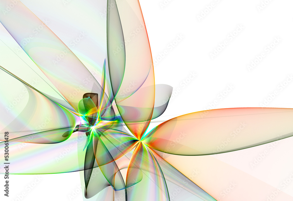 Poster fractal flower. computer generated image for elegant background or high tech design