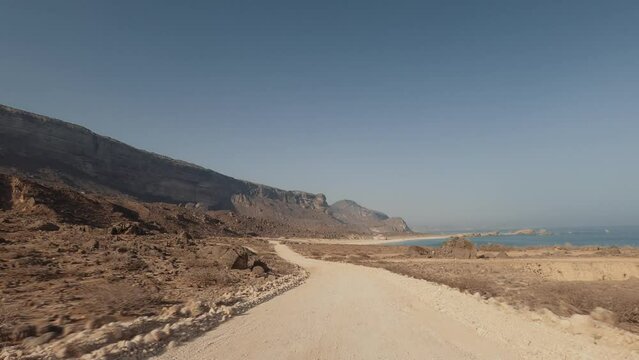 Driving At The Fazayat Beach, Salalah, Oman