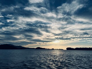 sunset over the sea