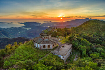 BEAUTIFUL LANDSCAPE PHOTOGRAPHY OF HAI VONG DAI VIEW POINT, TOP OF BACH MA NATIONAL PARK, HUE,...