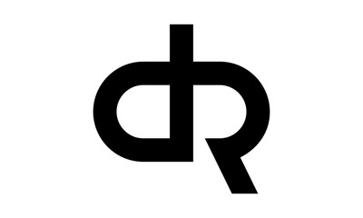 brand logo D&R letter alphabet
