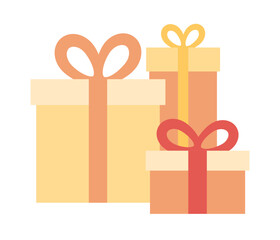 Gift boxes icon. Surprise, present concept. Vector flat illustration 