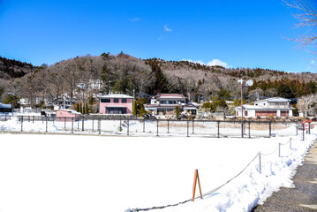 Naklejka premium 雪景色