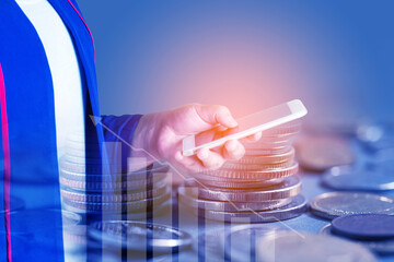 Online Banking And Internet Banking Savings Concept